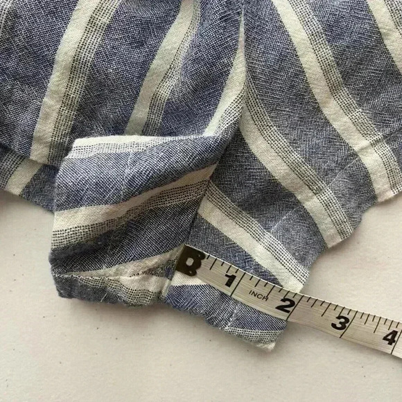 CLOTH & STONE Ruffle Sleeveless Crossover Romper Zuma Beach Stripe Size L Large - Picture 11 of 14